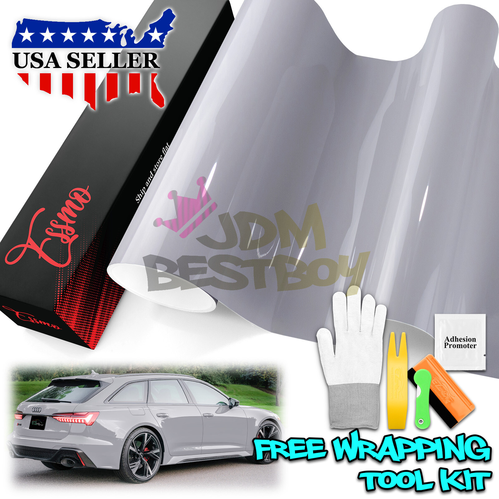 Color PPF Paint Protection Film Gloss Storm Gray Car Paint Scratch Shield Wrap