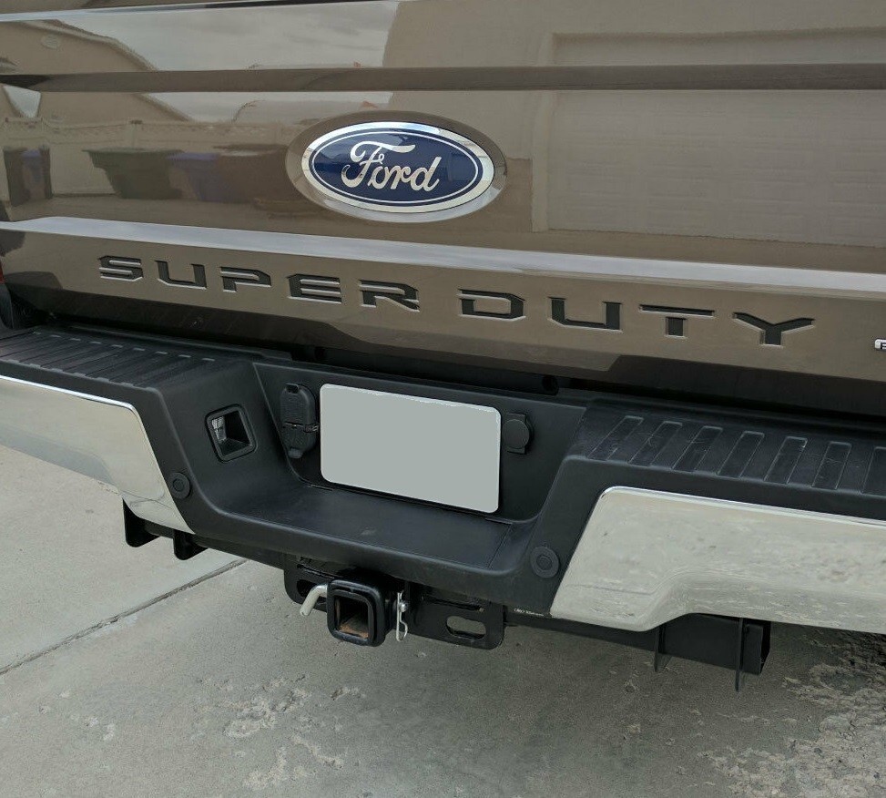 BLACK Tailgate Insert Letters Decal Vinyl for Ford F-250 F-350 Super Duty 17-21