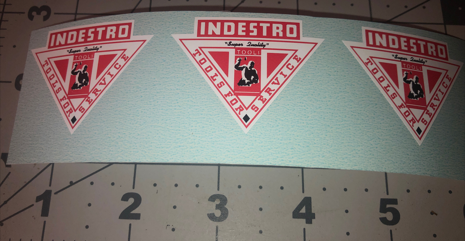 Indestro Tools For Service Box Small Decals Reproduction 1 3/4” Set Of 3