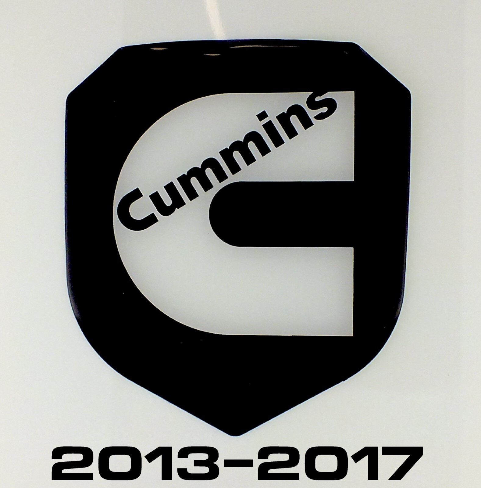 GRILLE EMBLEM fits RAM 2500 THRU 3500 Diesel 2013-2017 BLACK / WHITE C