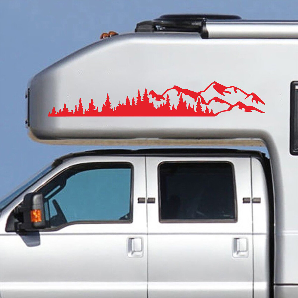 For Camper RV Trailer Truck Car Body Forest Mountain Graphic Stickers Decal