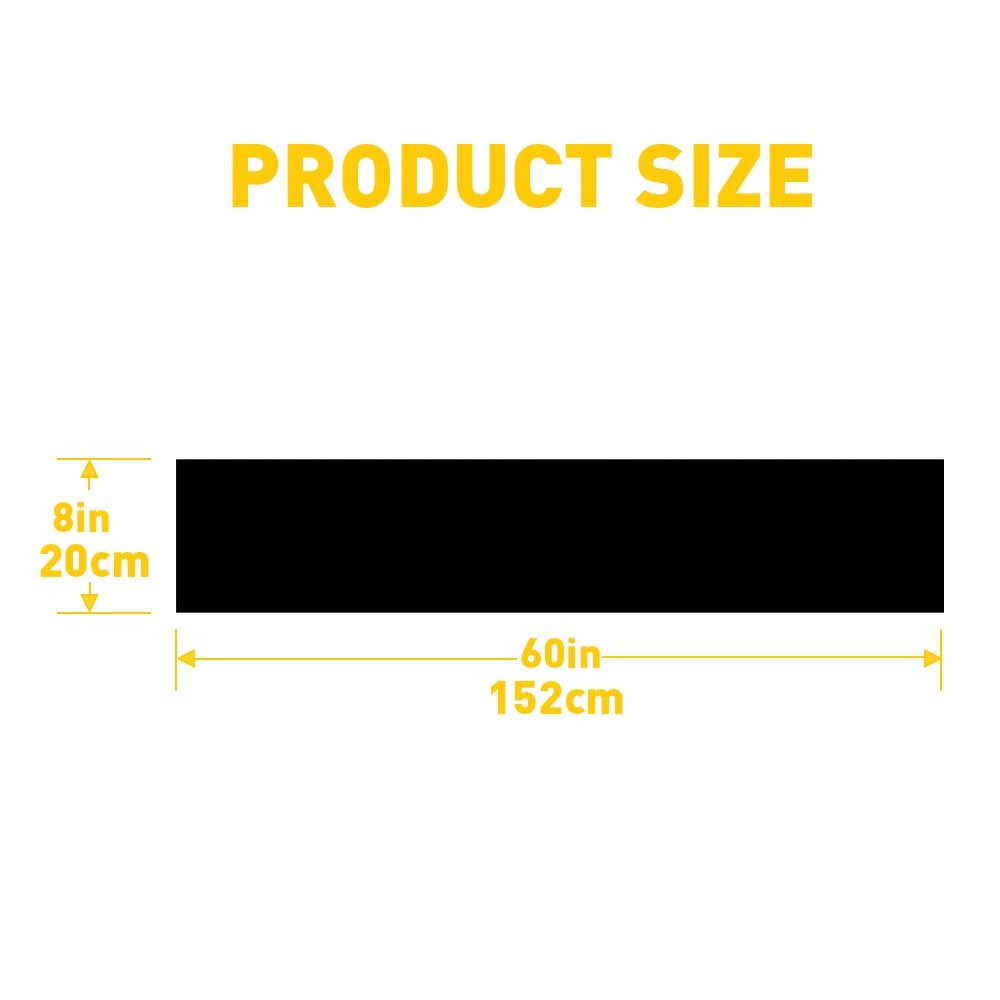 Universal Windshield Black Vinyl Decal Banner Matte Strip Sun EKK