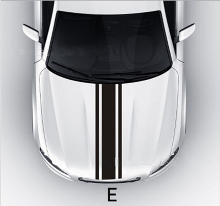 Universal Fit Racing Hood Stripes Decal Vinyl Stickers for Car SUV Truck