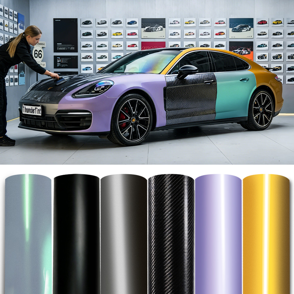 Car Auto Sticker Film Genuine Metal Silver Vinyl Wrap Decal Bubble Free Sheet