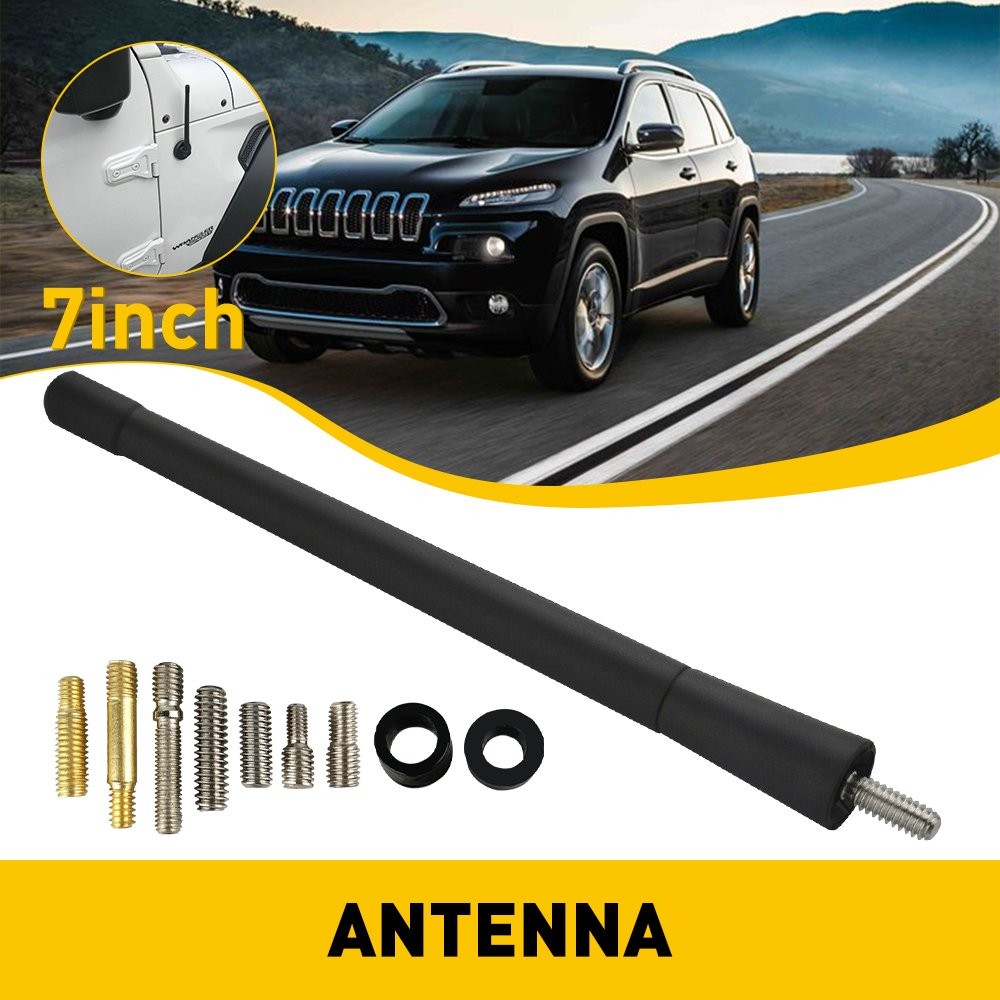 1/2Set 7″ inch Black Short Antenna Mast AM/FM Radio Fit for CHEVY SILVERADO 2006