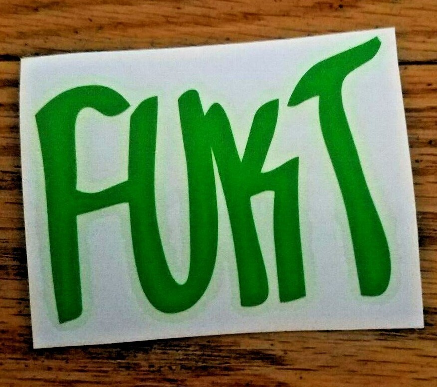 “Fukt” green vinyl decal