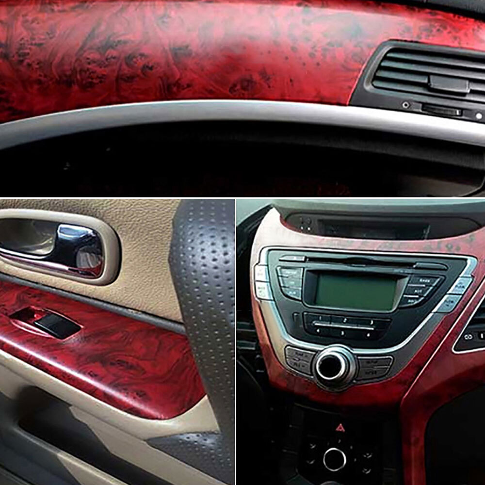 Matte Glossy Wood Grain Textured Vinyl Wrap Sticker Car Home Interior Decor DIY