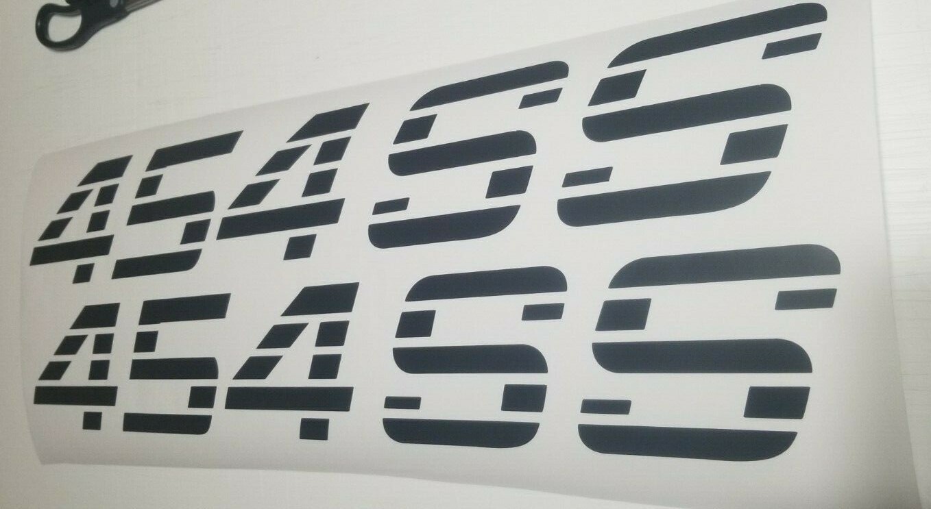 454 SS stickers decal Black glossy or black matte Truck cut design (SET)