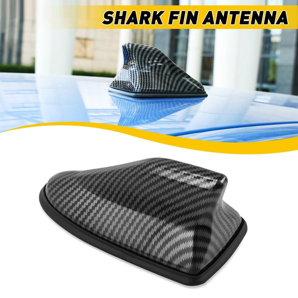 Shark Fin Car Roof Antenna Radio FM/AM Signal Aerial Carbon Fiber For Toy D