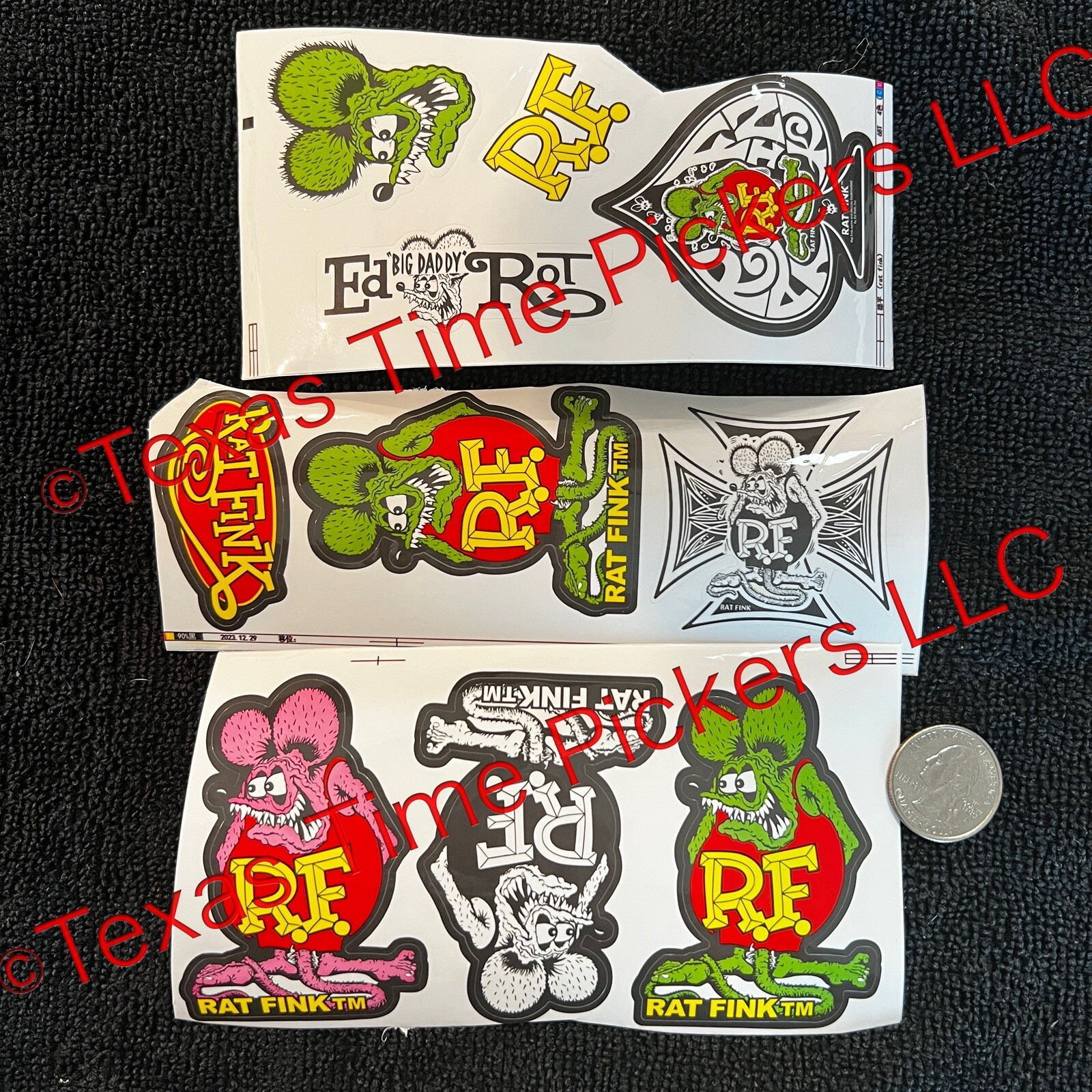 10 Rat Fink Mouse Ed Big Daddy Roth Hot Rod Art Vinyl Decal Sticker Car Truck