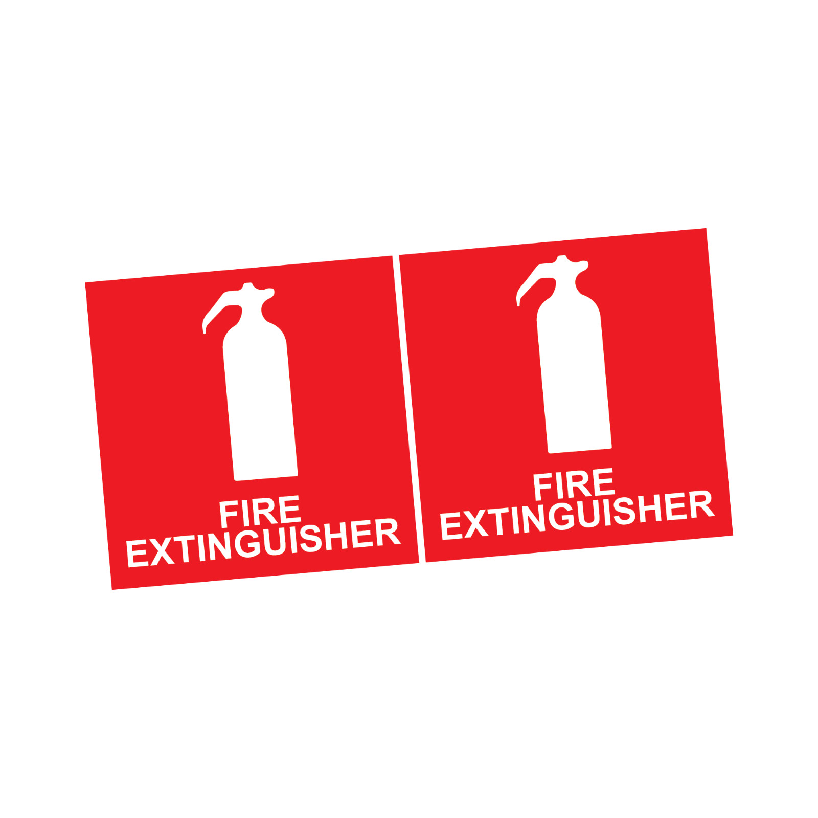 2x Fire Extinguisher Sticker 100mm x 100mm – Safety Decals First Aid Response