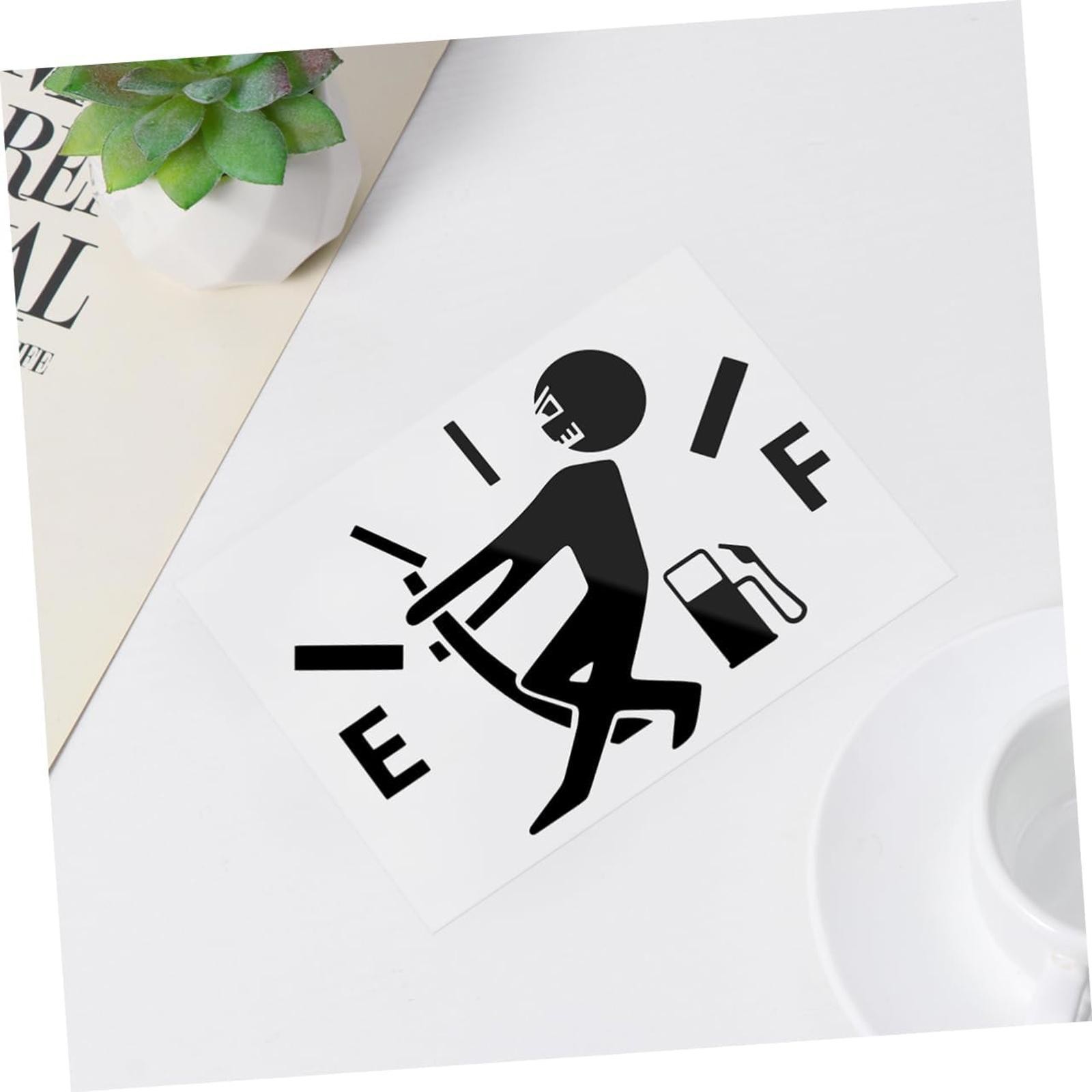 5.5″ x 3.9″ High Gas Fuel Consumption Vinyl Decal Sticker Fuel Gage Empty