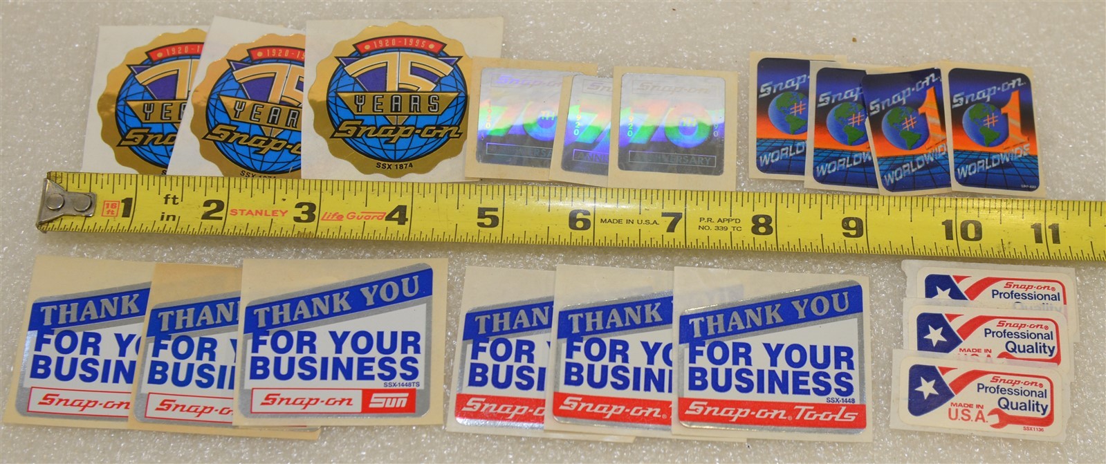 NEW Vintage Snap-on Tools Sales Theme Tool Box Stickers Decals Garage Old 70s #8