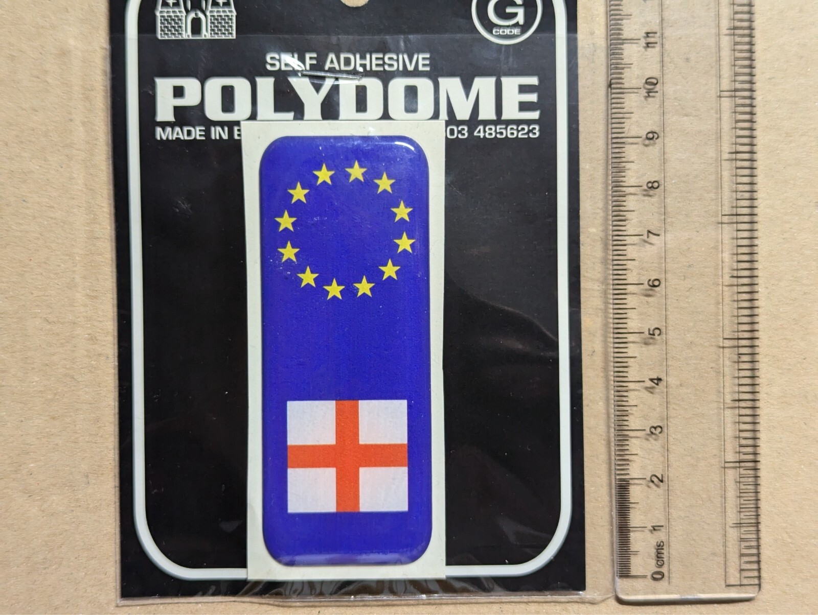 Euro Great Britain England Flag Plate Emblem Car Van Vinyl Bumper Sticker Decal