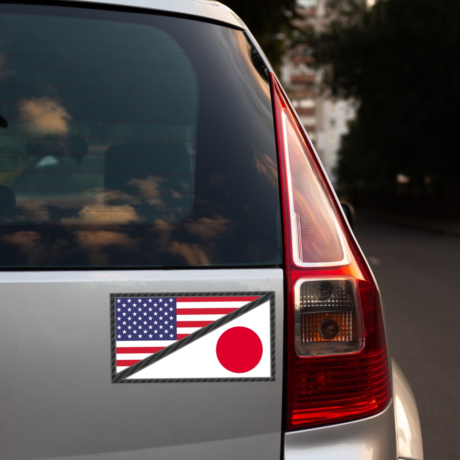 Japanese American USA Rising Sun Japan Flag Sticker Decal Vinyl America US Nihon