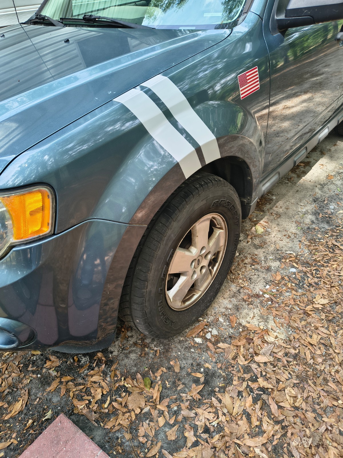 Universal 3″ Racing Hash Fender Stripe Set Vinyl Decal Stickers