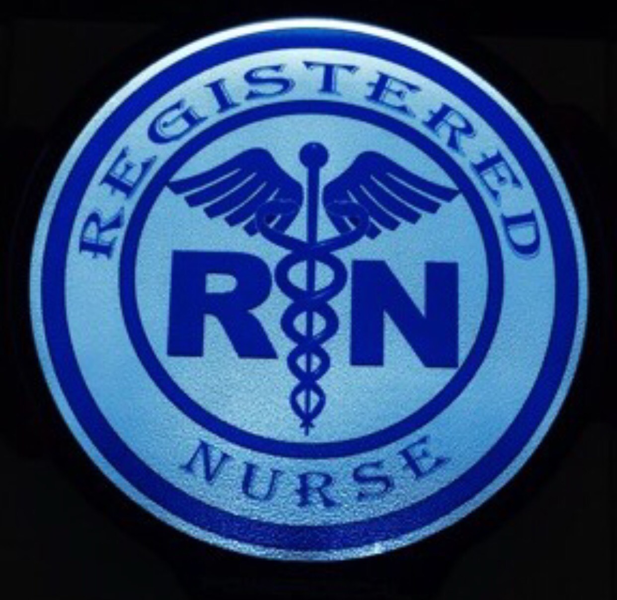 Registered Nurse Light Up Decal Powerdecal Backlit LED Motion Sensing Auto Decal