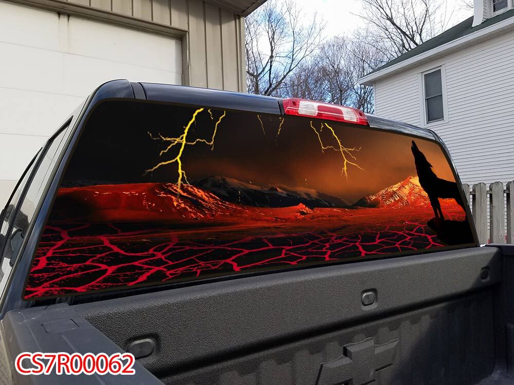 Perforated Pick Up Truck SUV Rear Back Window Graphics Decal Wrap Tint #62