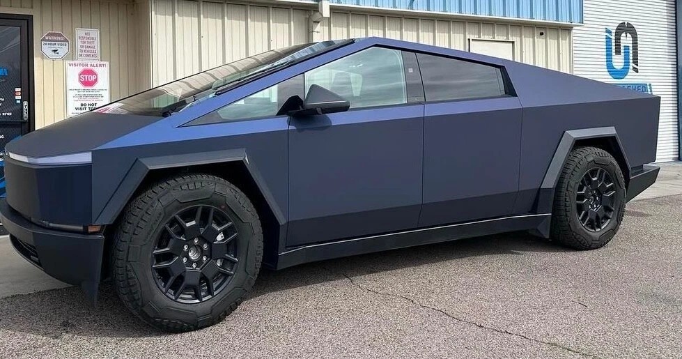 Cybertruck PreCut Paint Protection Film Wrap Color Change Matte Black Blue PPF