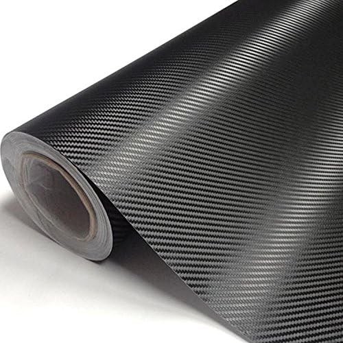 DIYAH 3D Black Carbon Fiber Film Twill 12″ X 60″ / 1FT X 5FT