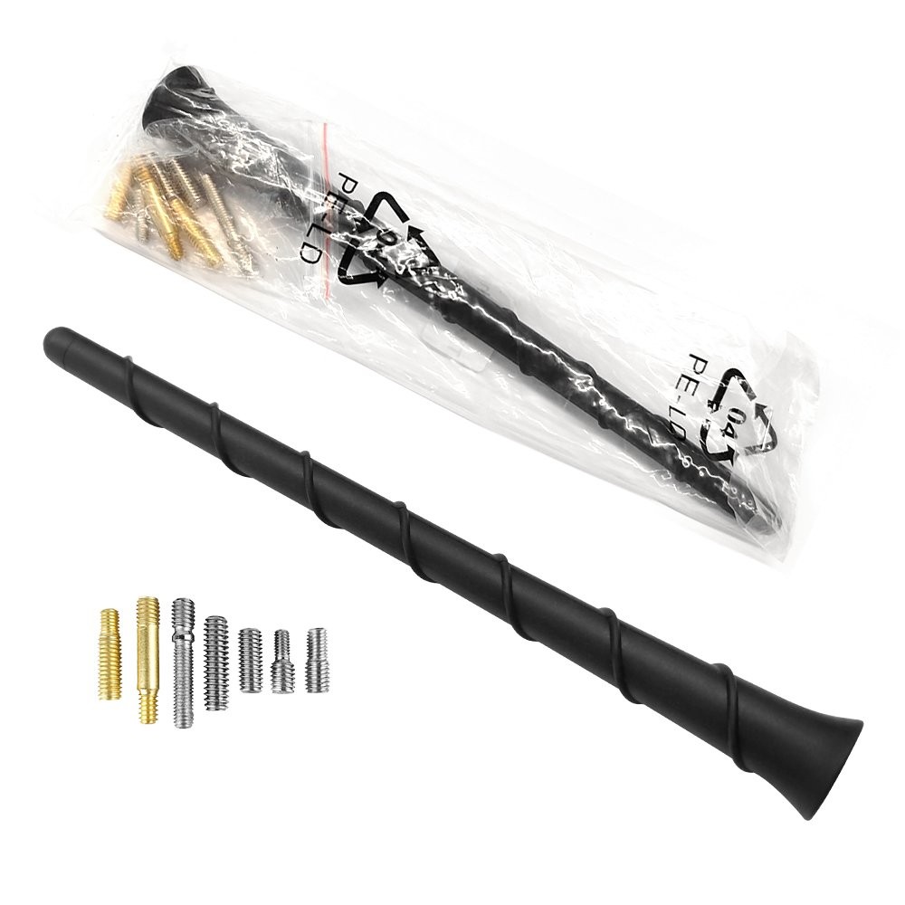 1/2set Universal 8″ Antenna AM FM Radio Black for Motorcycles Cars Street Rods A