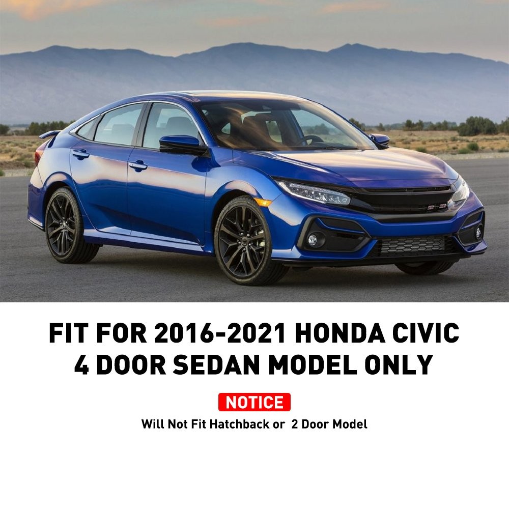 Mud Flaps Splash Guards For 2016-2021 Honda Civic Sedan Front&Rear Wheel J