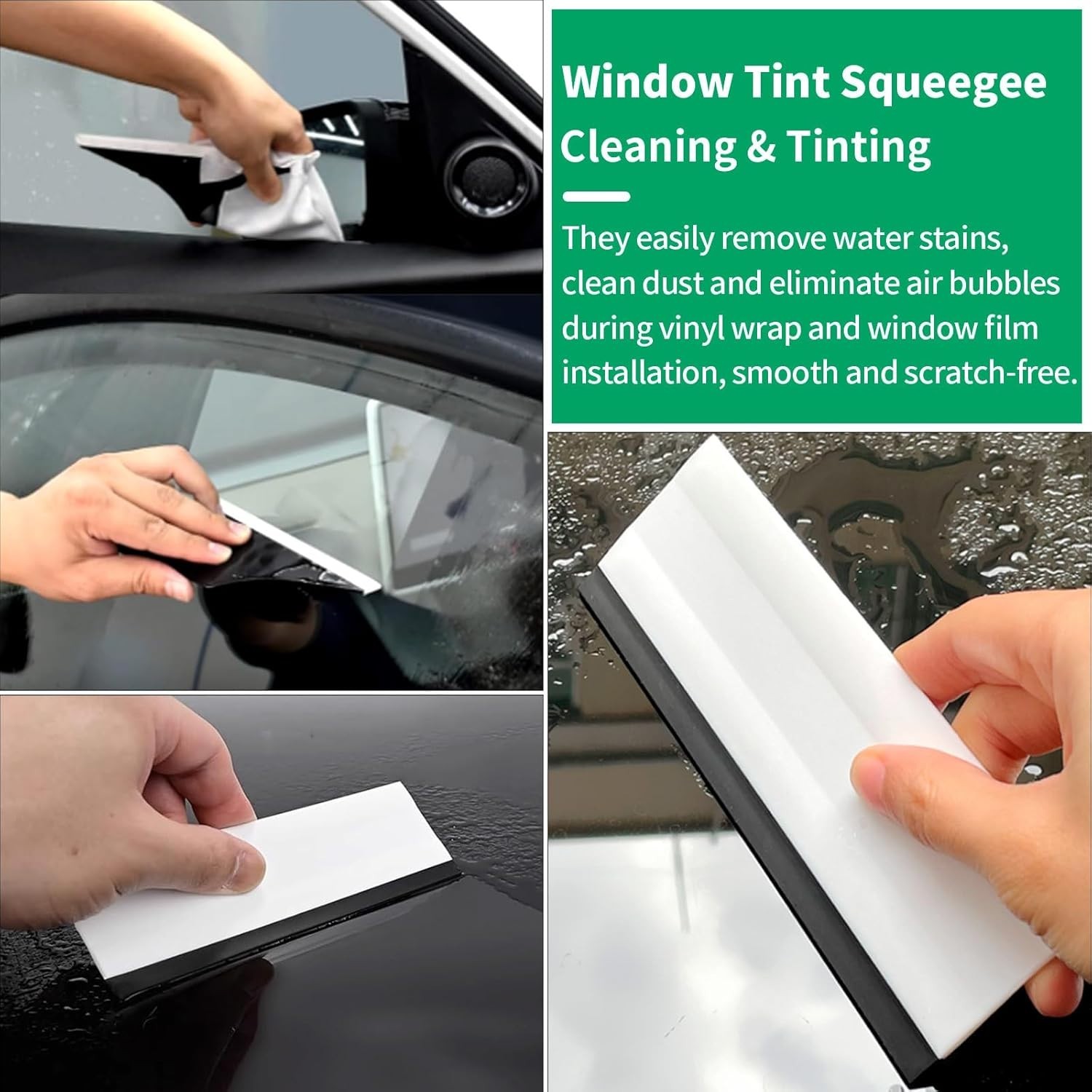 All-in-One Vehicle Vinyl Wrap Squeegee Kit: Magnetic Holder & Replacement Blades