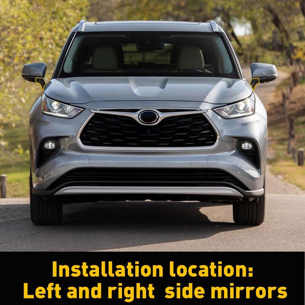2/Left & Right Side Rearview Mirror Tri Base Cover For Toyota Highlander 20-2 J