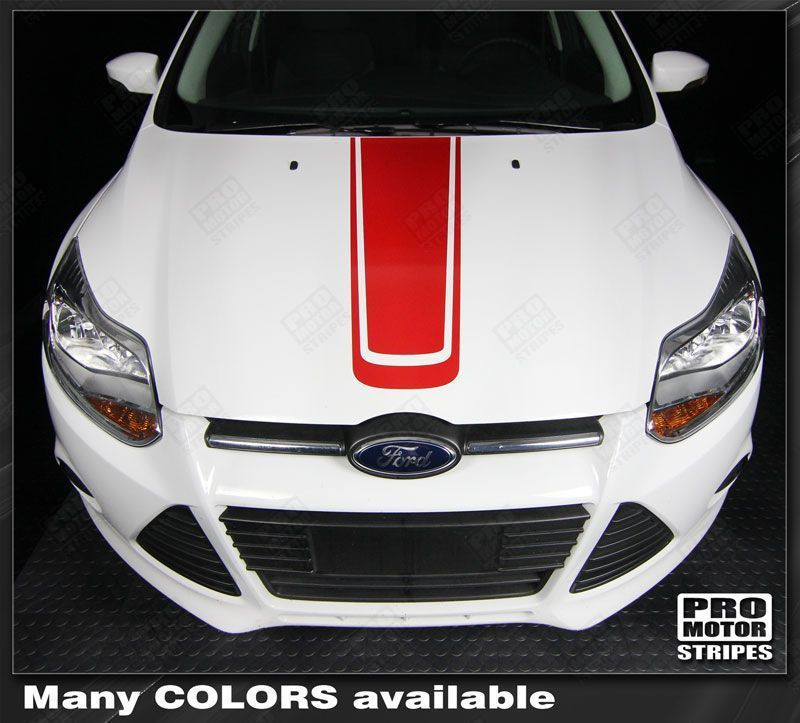 Ford Focus 2011-2014 Center Hood Accent Stripe Decal (Choose Color)