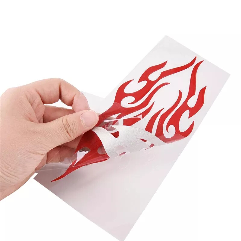 2pcs Car Stickers Reflective Flame Cars Decoration Fire Auto Mirror Sticker