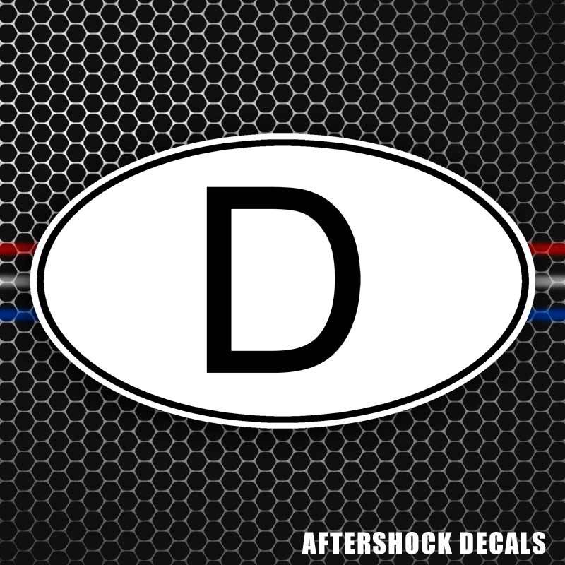 D Germany Country Code Sticker German Euro Berlin Decal