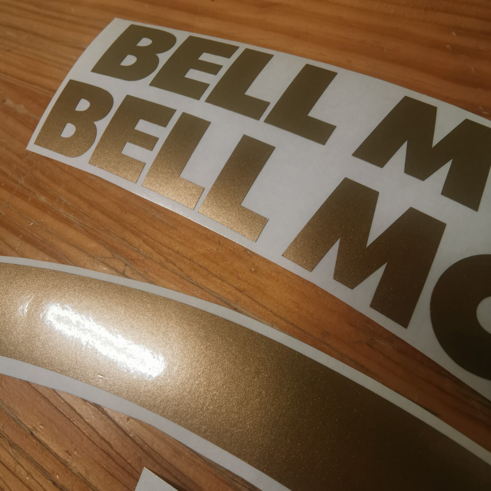 Bell Moto III 3 gold helmet decal set vinyl adesivi autocollants ステッ