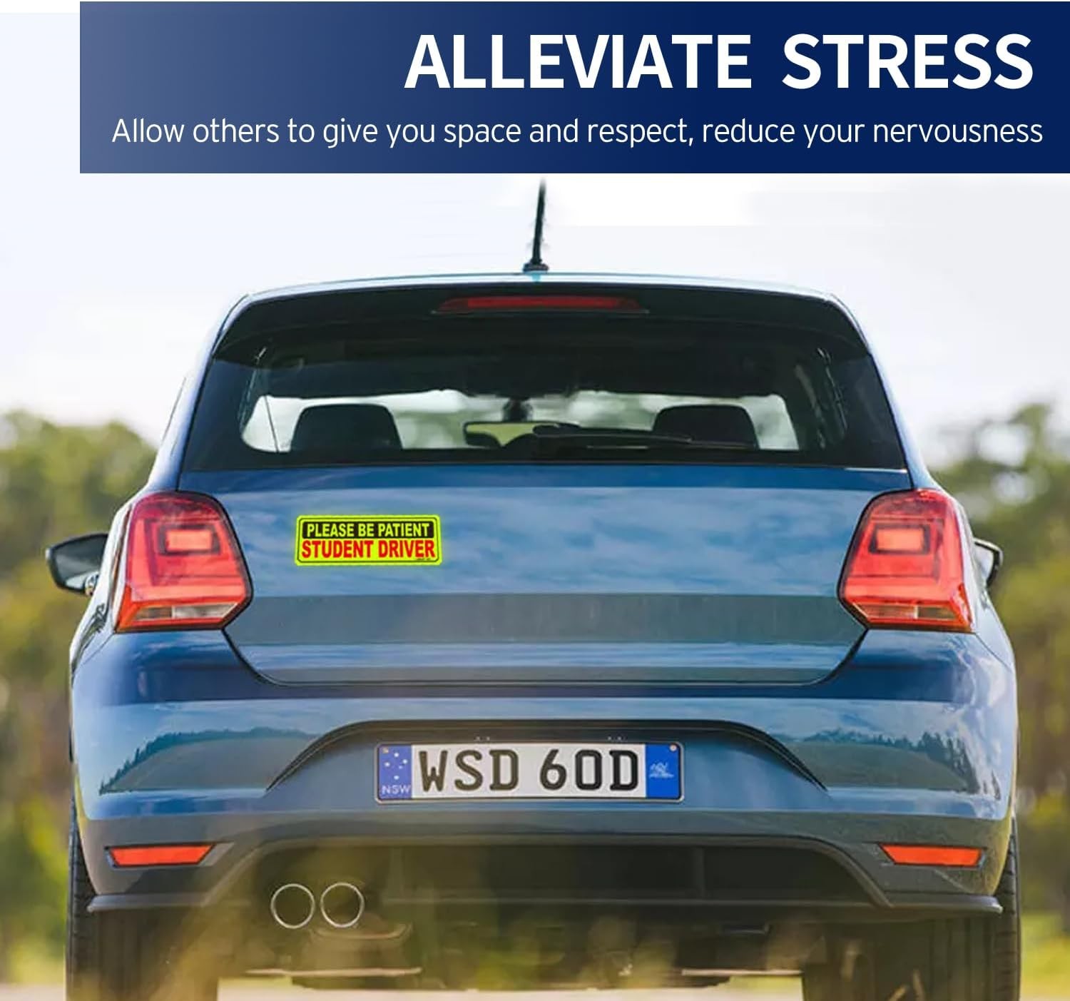 3 Pcs Student Driver Magnet Car Signs Please Be Patient Car Bumper Sticker Decal
