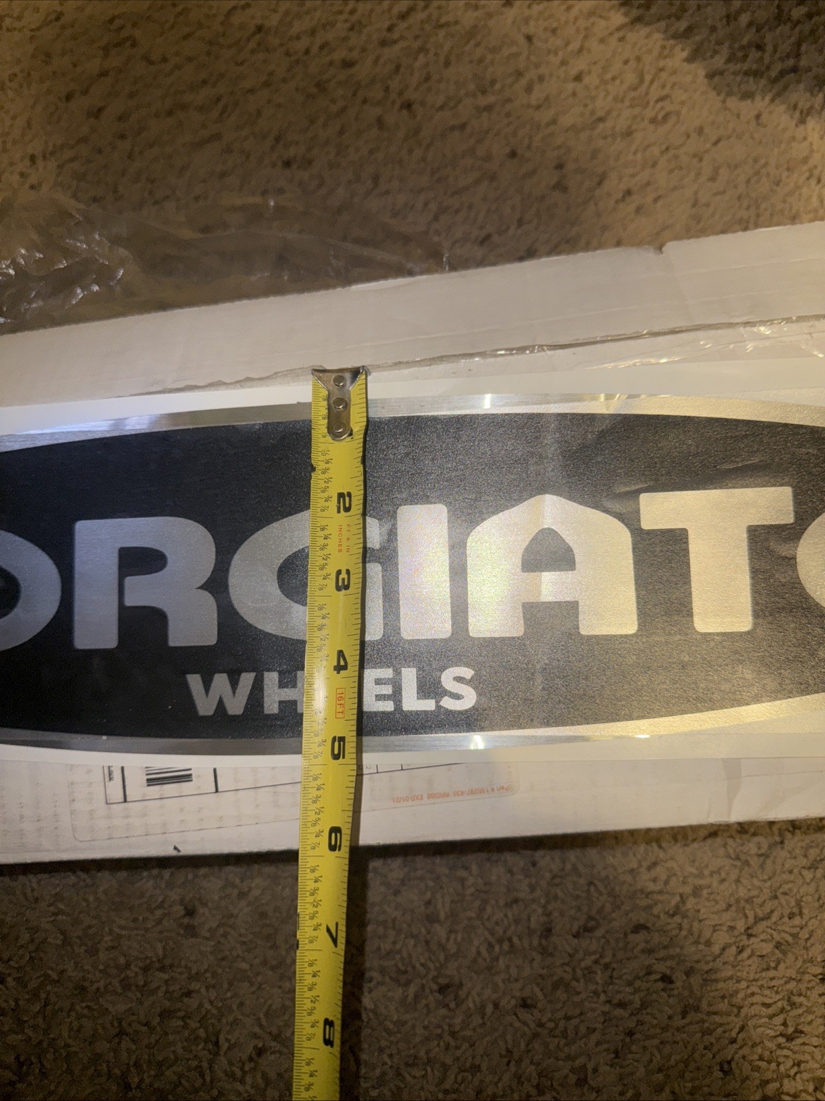 Forgiato Windshield Sticker HUGE OEM Forgiato Black With Brushed Silver Logo