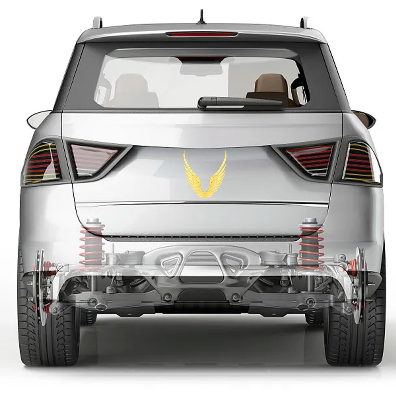 Unique 3D PVC Decal Car Motorcycle Wing Scratch Sticker Package Content for 2