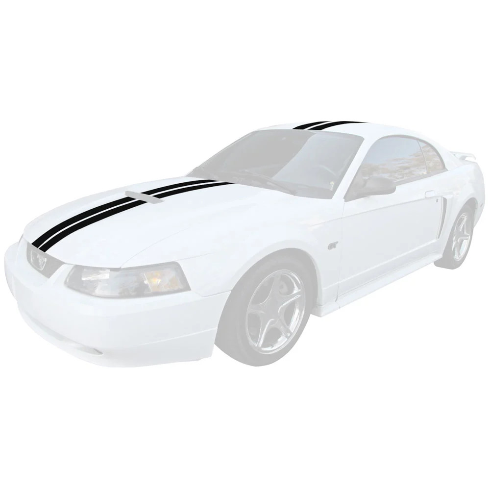 Graphic Express LeMans Black Tapered Stripe Kit Mustang V6/ GT Coupe 99-04 w/…
