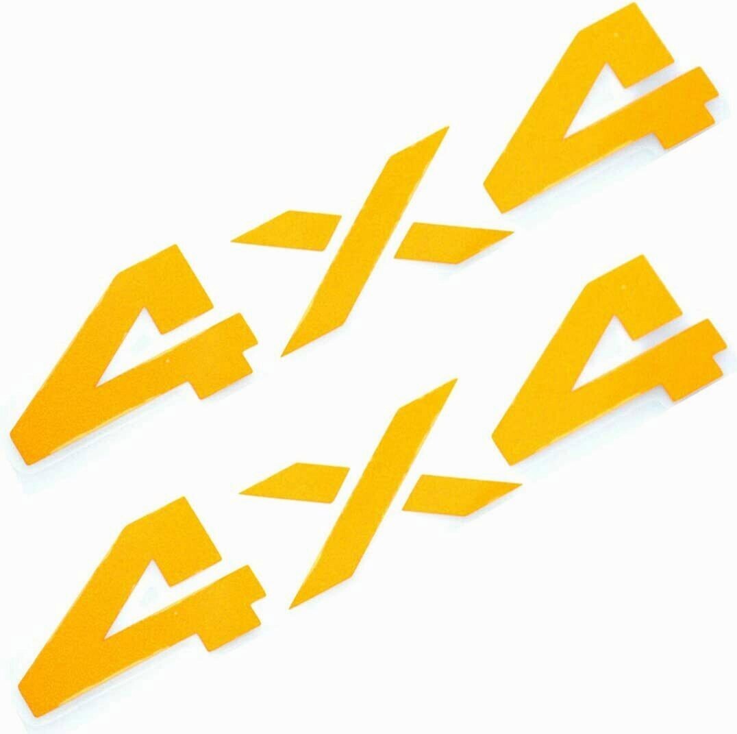 2x 6.5 Inch 4×4 Decals Stickers fit for Auto, Wall, Laptop, Phone, Truck,(Yellow