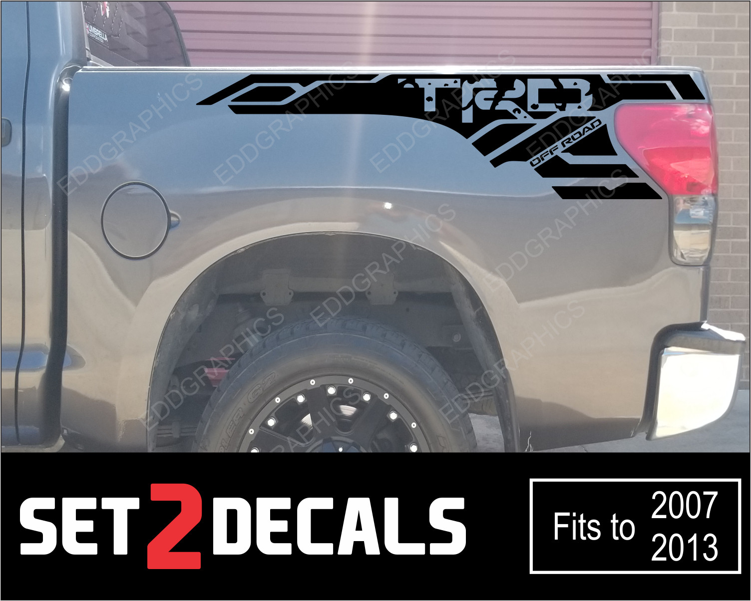 TRD*OF ROAD* Tundra Sticker FOR * 2007 to 2013 *BED SIDE STRIPES DECAL SET