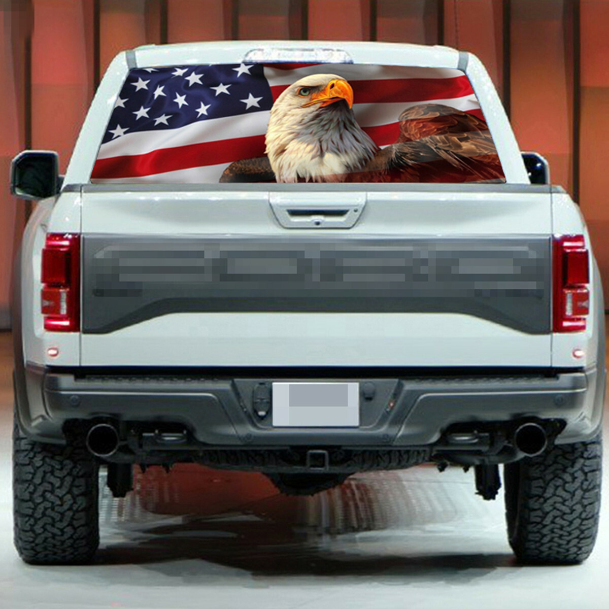 Car Rear Window American Flag Graphic Decal Tint Stickers DIY Decor 135cmx36cm