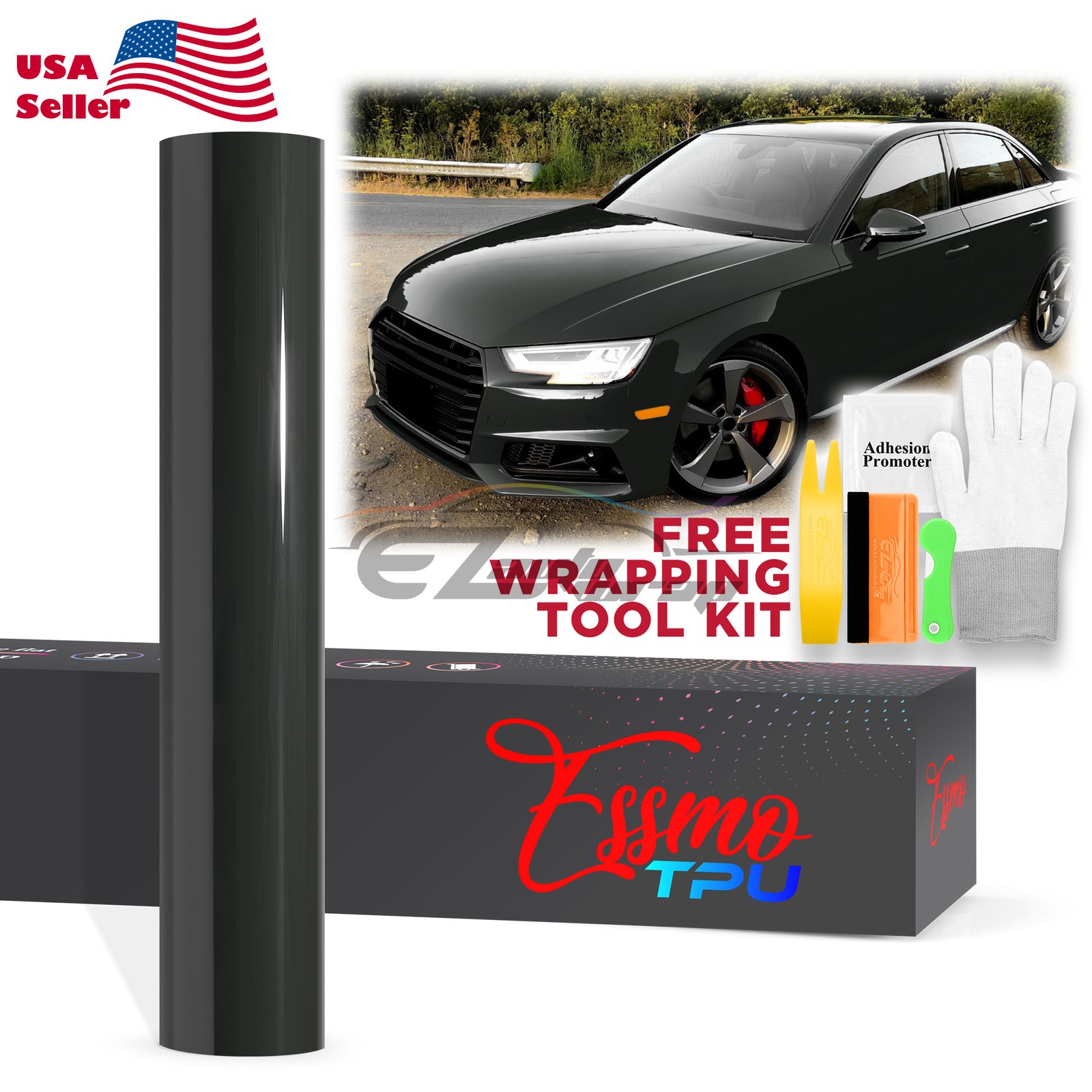 TPU Color Gloss Black Olive PPF Paint Protection Film Dry Wet Apply Vinyl Wrap