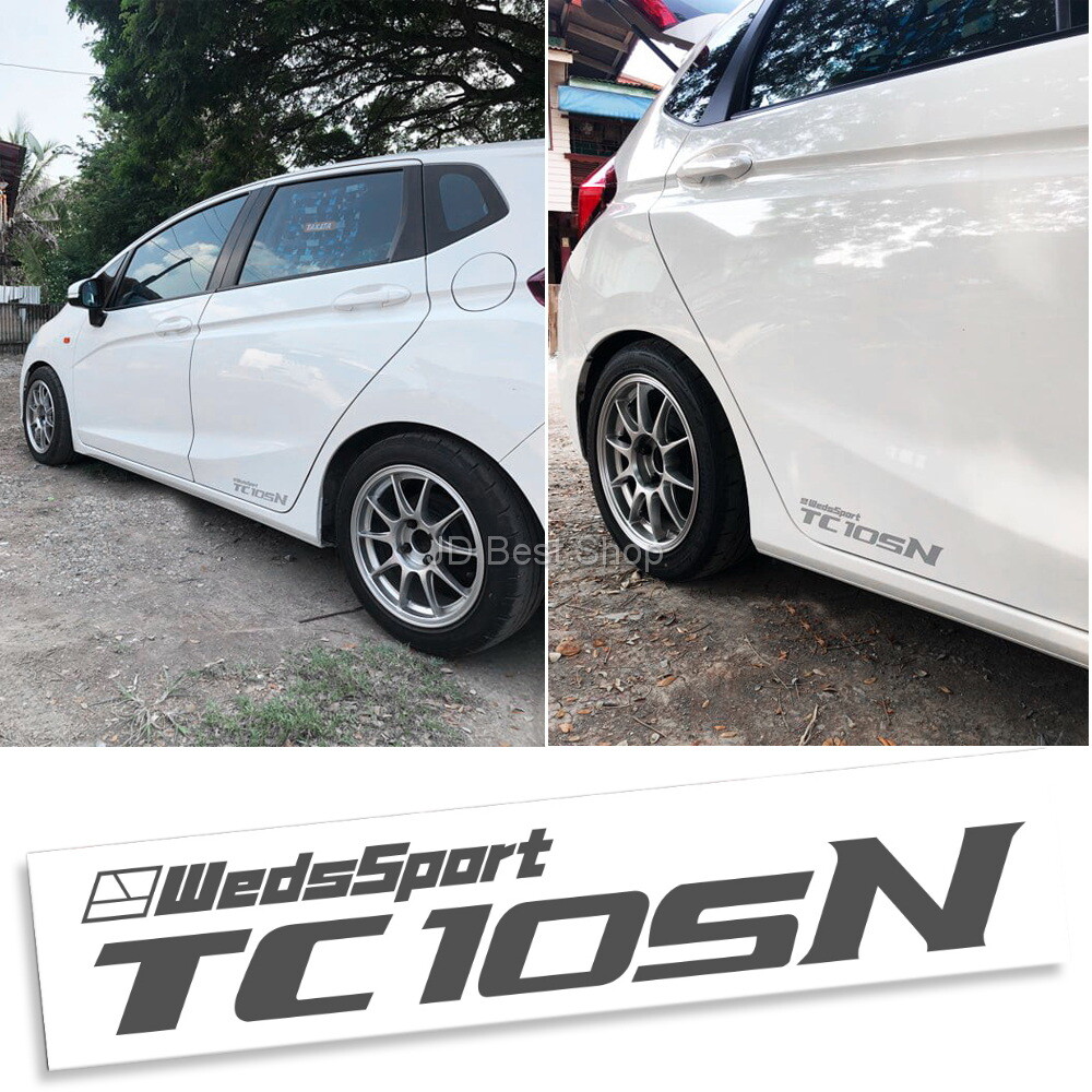 Sticker Diecut Wheels Car Racing WedsSport TC105 N X Vinyl JDM Style Jap Set 2pc