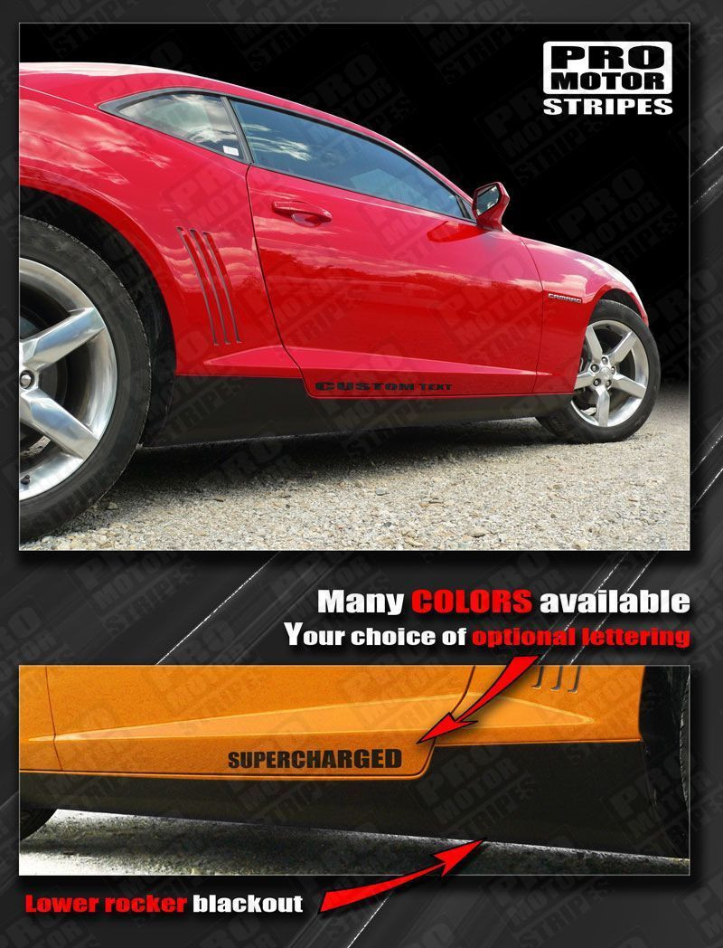 Chevrolet Camaro Lower Rocker Panel Blackout Stripes 2010 2011 2012 2013