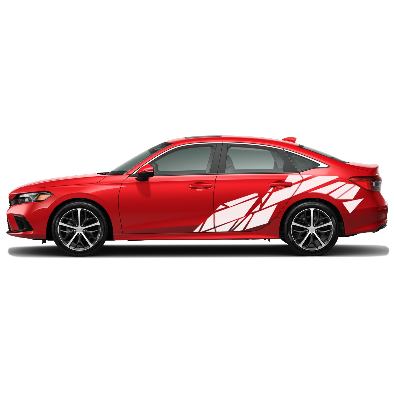 Back side geometric graphics stickers decal compatible with Honda Civic