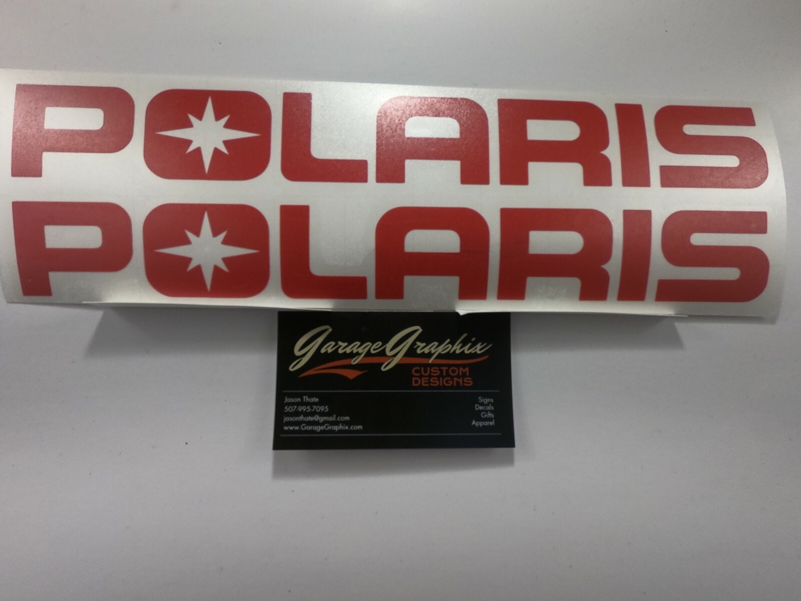 POLARIS 11″ WIDE X 1.5″ TALL 2 PACK VINYL DECALS PICK YOUR COLOR – TRACKED