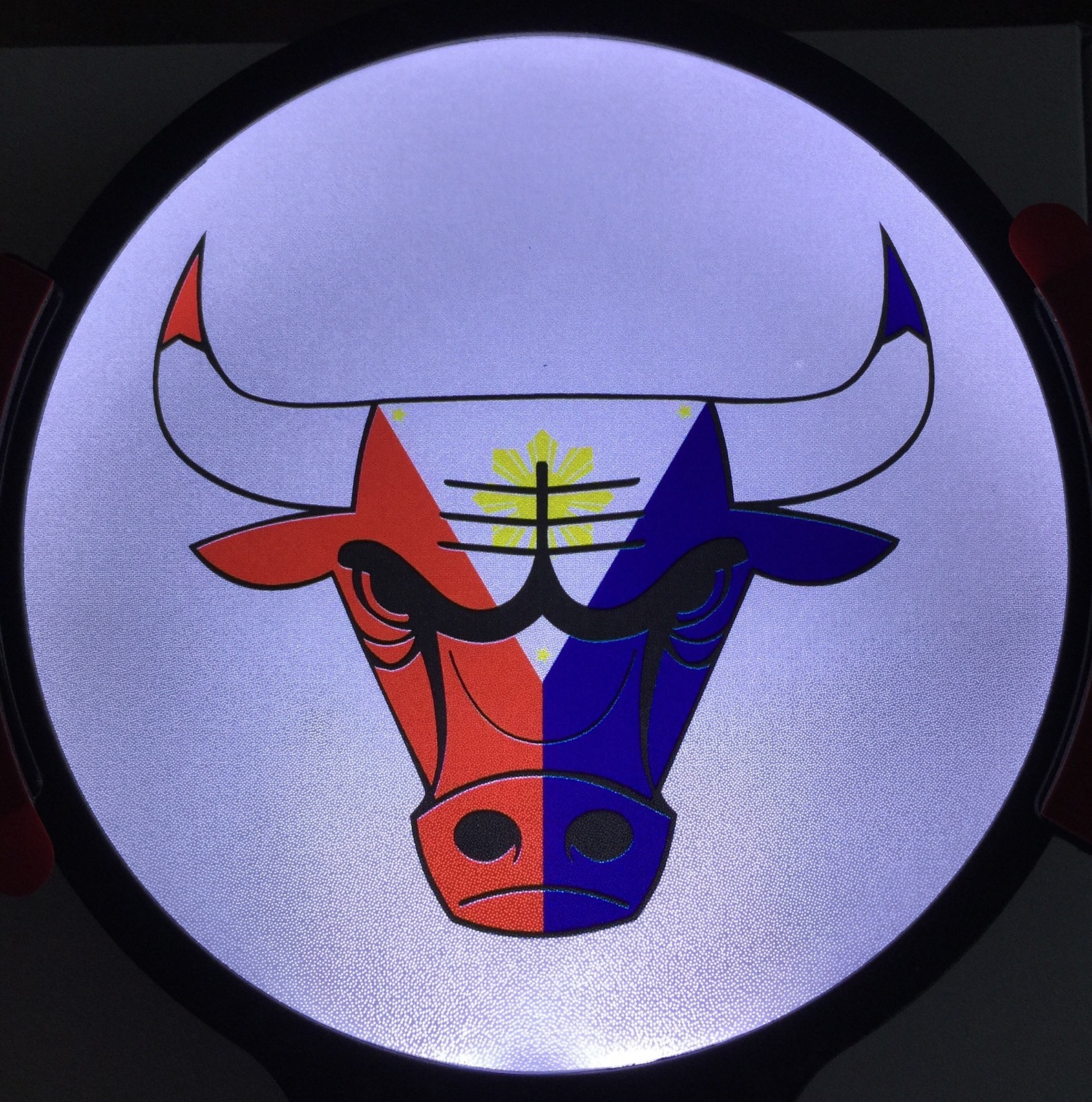 Philippine Bull Light Up Decal Powerdecal Backlit LED Motion Sensing Auto Decal