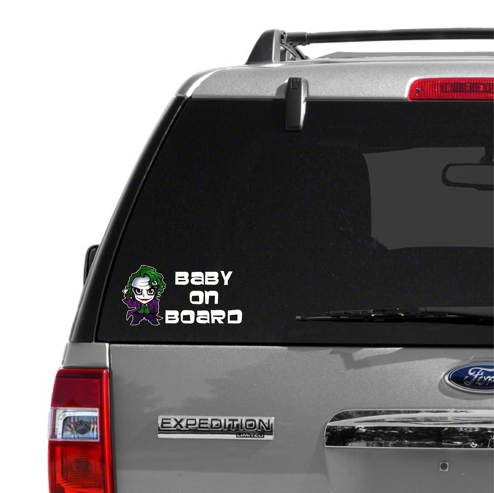 JOKER Baby on Board Vinyl Decal, Bumper Sticker Vehicle Window Kids Graphic