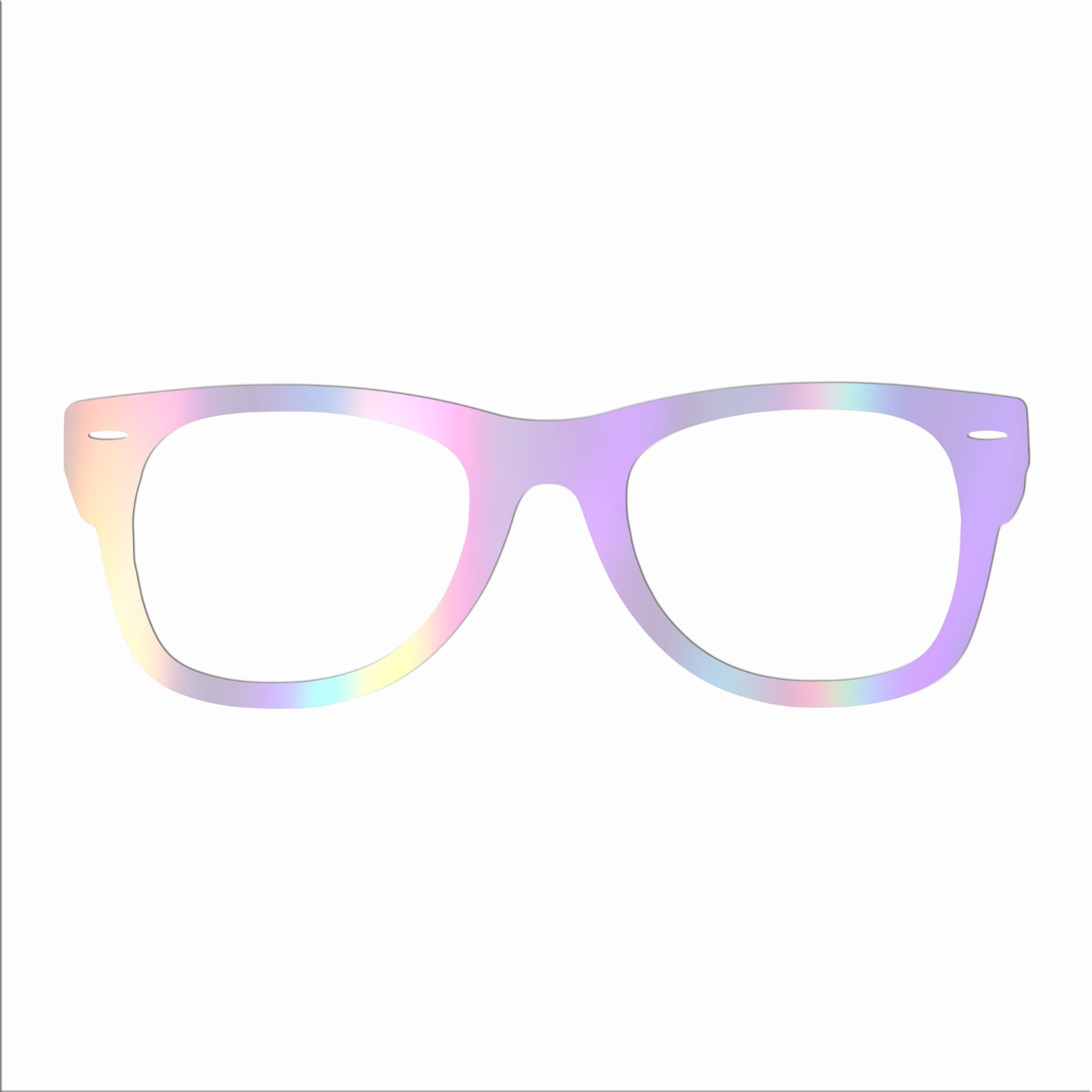 Sunglass Frame Sticker – Custom Glasses Decal – Select Chrome Color and Size