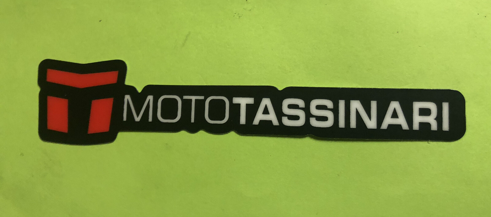 MOTO TASSINARI Stickers. 6”x1.5”. Thick Durable Self Adhesive Really Nice Deca