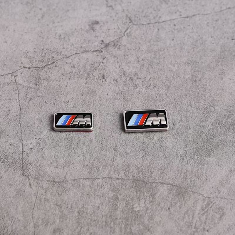 17MM X 9MM 3D Zinc ALLOY STEERING WHEEL M EMBLEM Decorative STICKER FOR BMW