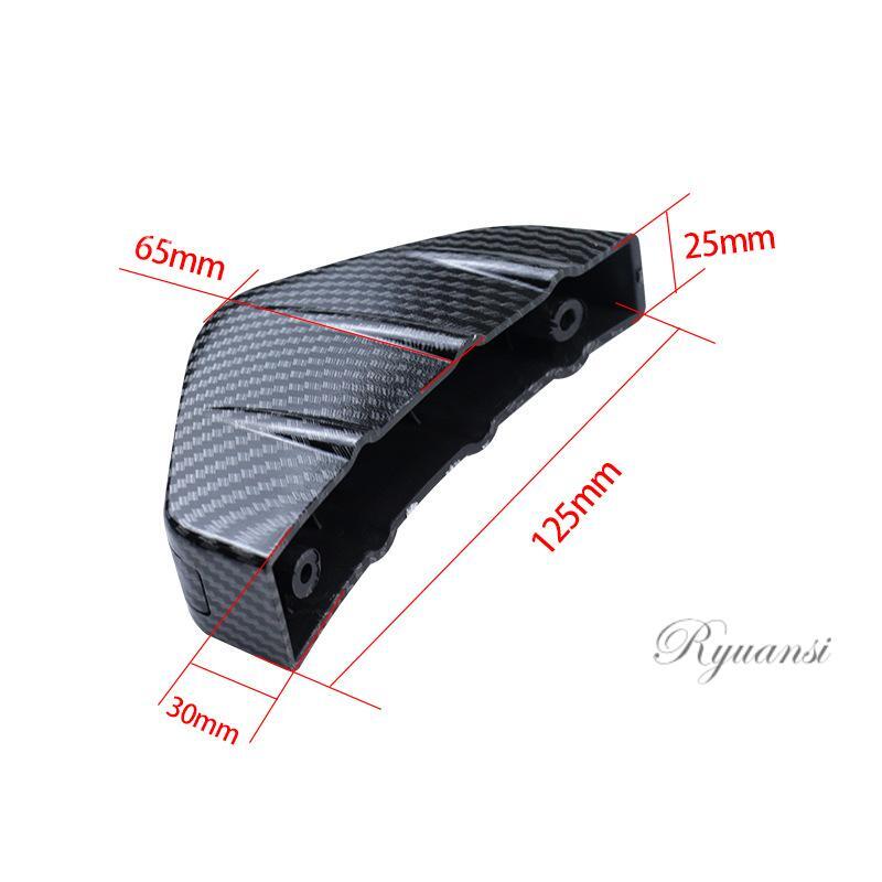 4x Car Rear Bumper Diffuser Shark Fin Curved Spoiler Lip Wing Splitter Universal